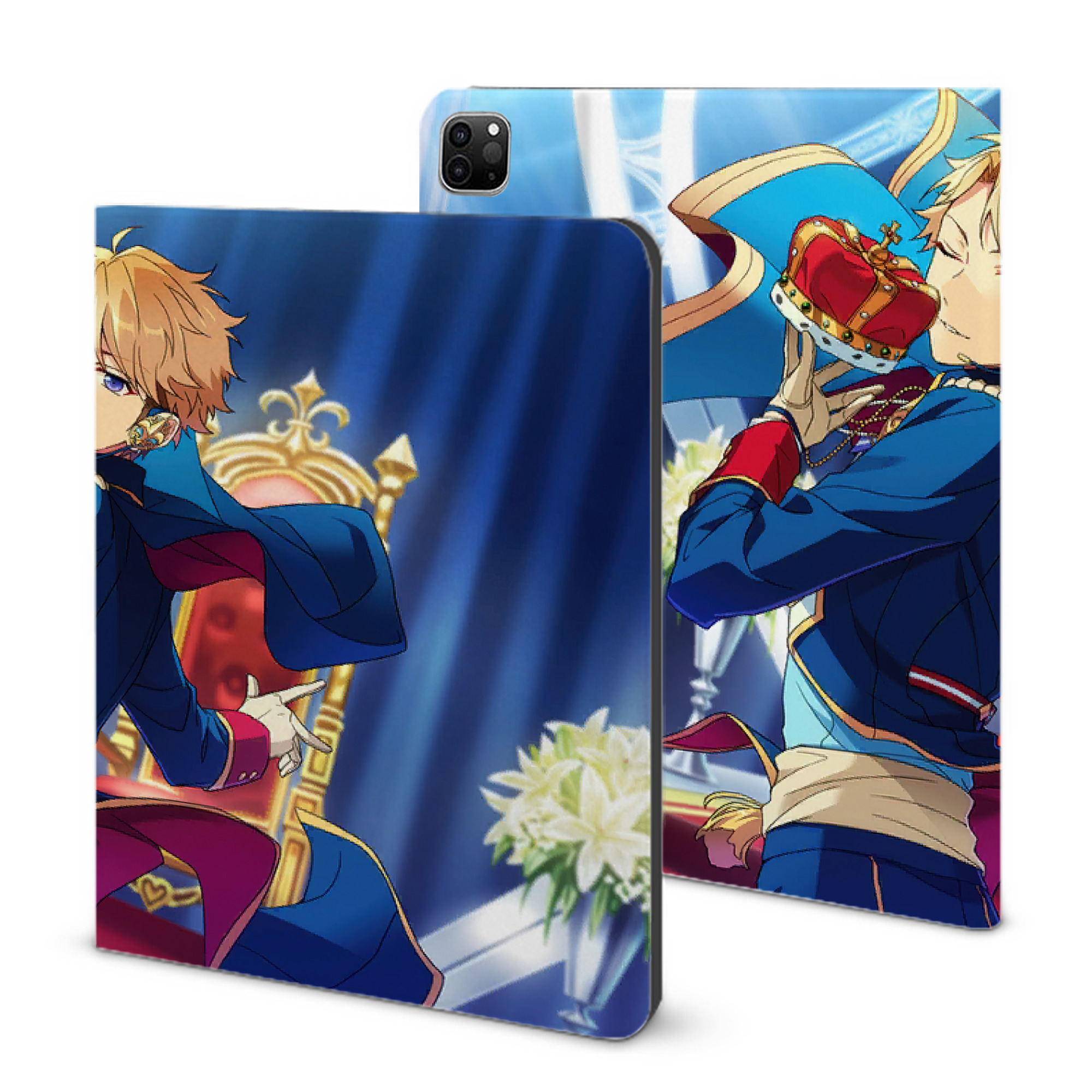 （画像用） あんさんぶるスターズ! Ensemble Stars IPad ケース ブック型 PUレザー TPU 耐衝撃 軽量 薄型 ペン収納なし 全面保護 IPad 各モデル対応